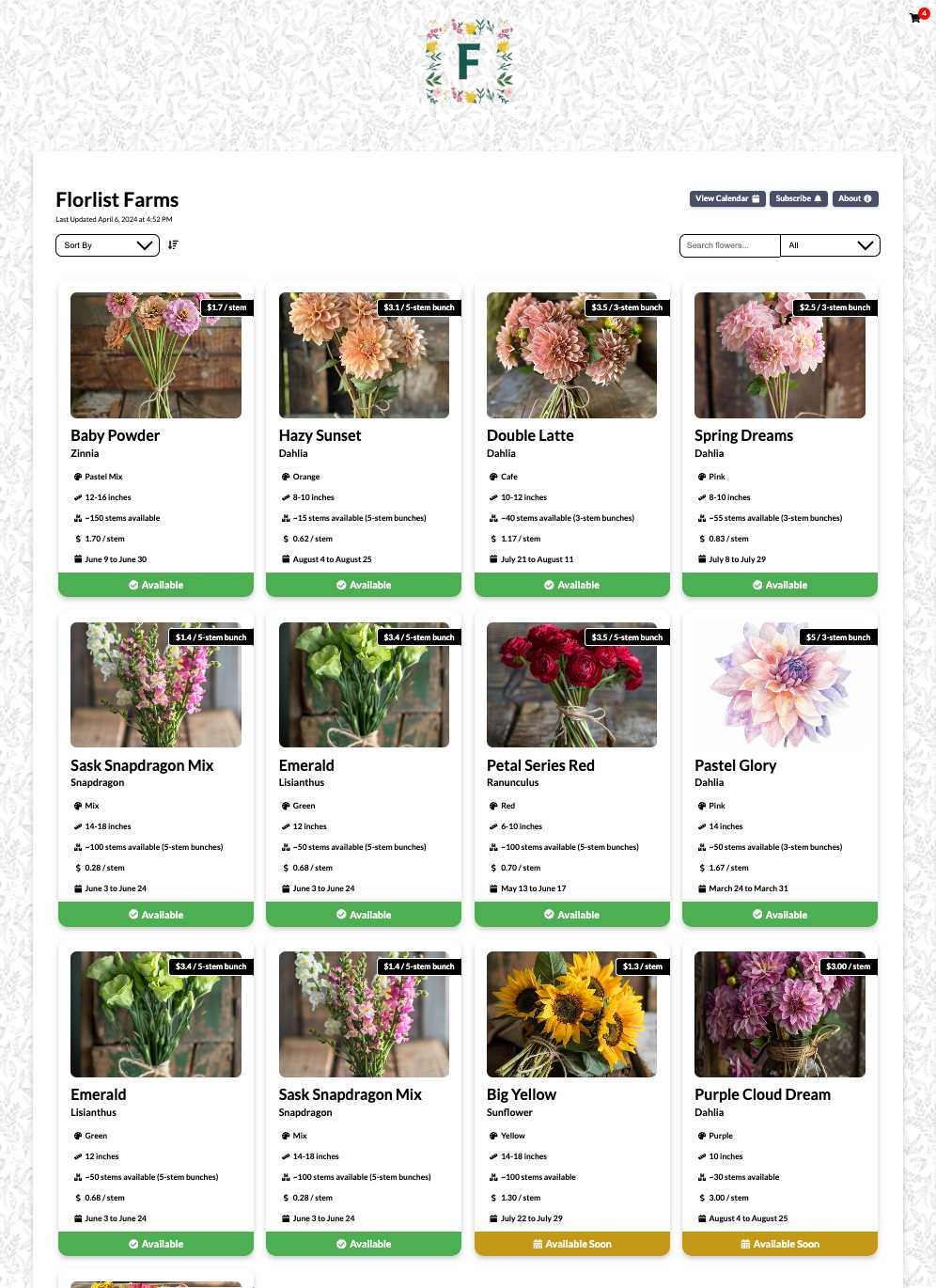 Florlist Screenshot